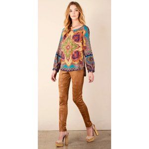 Hale Bob Haldis Stitched Suede Leggings